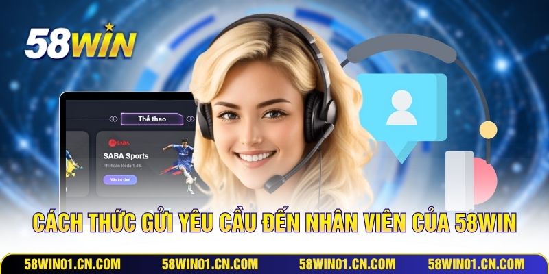 Cách thức gửi yêu cầu đến nhân viên của 58WIN